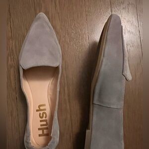 Brand new Hush Puppies Loafer 9.5 light grey suade